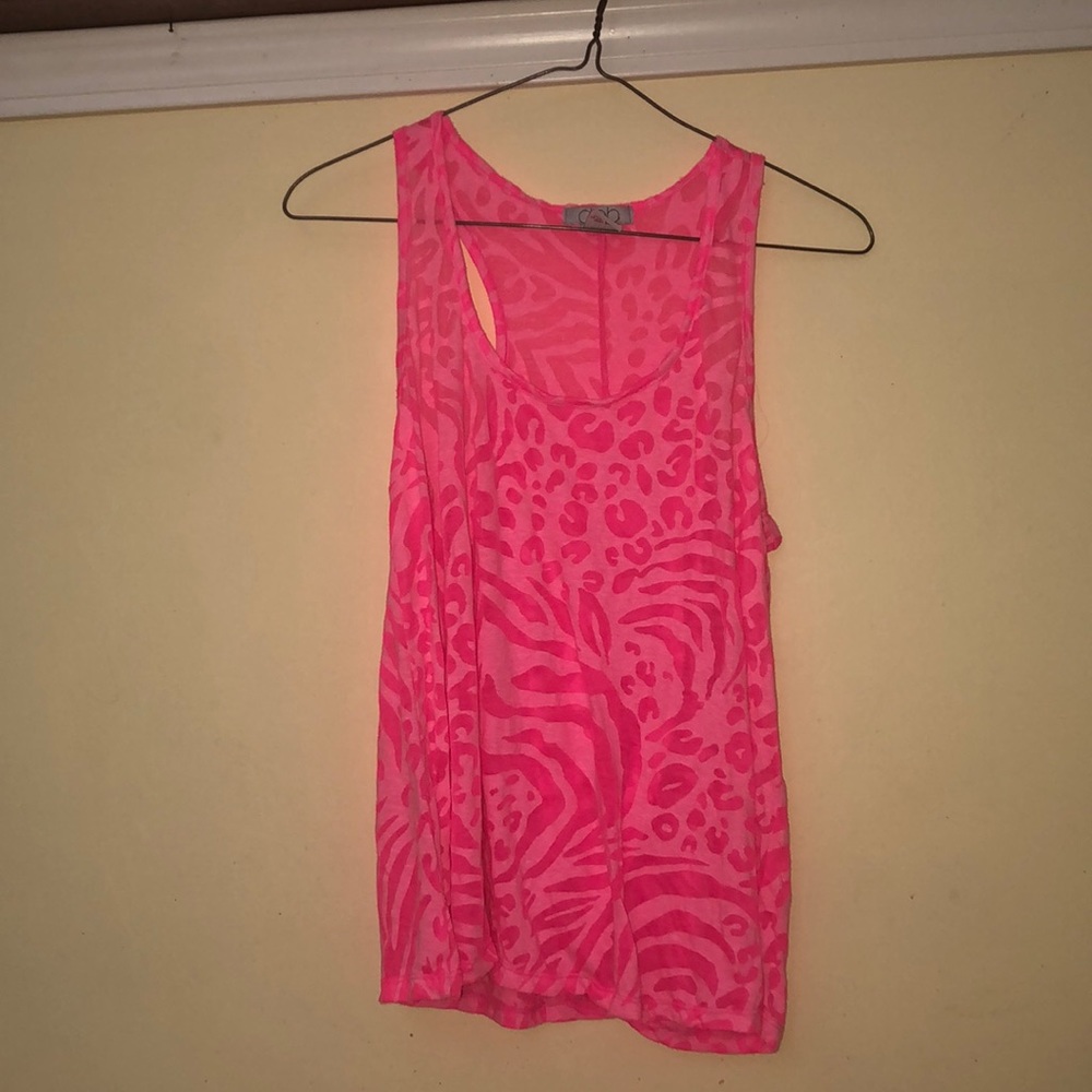 Neon pink tank